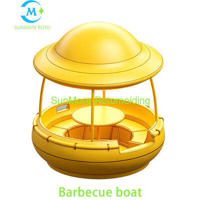 شراء Rotomolded BBQ Donut Boat، LLDPE العائمة الترفيه قارب شواء الشواء للحديقة المائية online manufacture