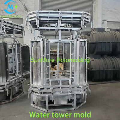 comprar molde rotatório de alumínio do molde da grande capacidade 5T para o armazenamento da água/sistema fonte da engenharia Fabricação em linha