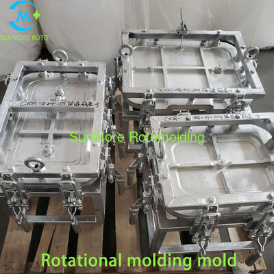 kopen LLDPE vorkheftruckopslagcontainer Rotomoulding-vorm 685 mm hoogte online manufacture
