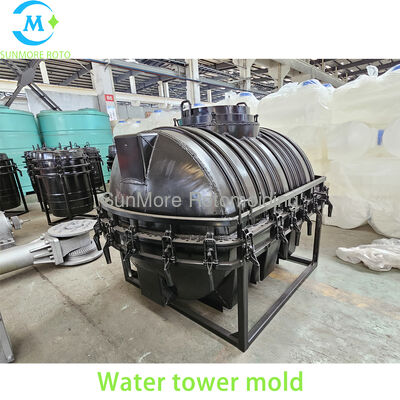 comprar Molde feito sob encomenda do tanque de água de aço de rotomoldagem de SUNMORE ROTO, molde rotatório de aço para o tanque de armazenamento de água vertical/horizontal plástico do PE Fabricação em linha