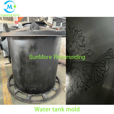 kopen SUNMORE aangepaste rotomolding stalen mal voor HDPE-watertank met binnenbloemig patroon online vervaardiging