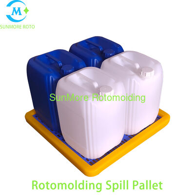 satın al SUNMORE OEM ODM Rotomolded HDPE 32L Döküntü Sınırlandırma Palet Kalıbı 4 Davul için Çevrimiçi üretim