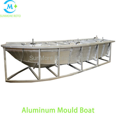 comprare SUNMORE Molde per imbarcazioni rotanti in alluminio integrato di lunga lunghezza saldato, modello di rotazione dello scafo per la produzione di imbarcazioni da pesca in acquacoltura in HDPE fabbricazione online