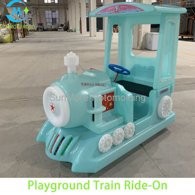 comprare Vagone ferroviario per bambini in plastica per stampaggio rotazionale in un unico pezzo OEM, giocattolo da cavalcare per locomotiva in HDPE anticorrosione per bambini all'aperto fabbricazione online