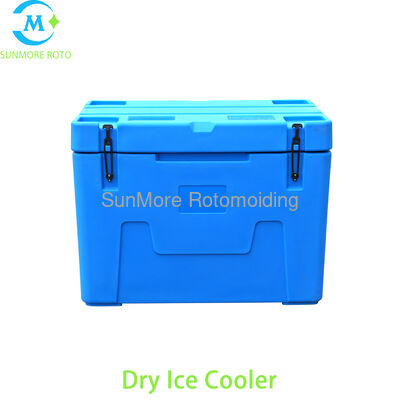 Buy OEM Custom Capacity Rotomolded Dry Ice Cooler, Long Heat Preservation Insulated Plastic Cooler Box For Logistics Cold Chain Delivery online manufacture
