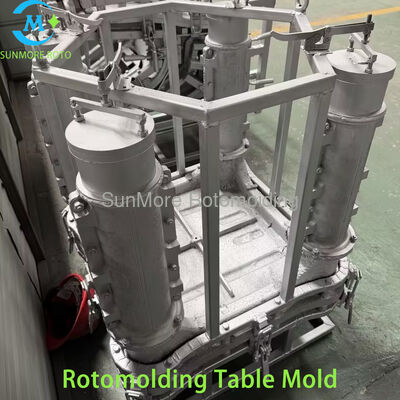 kopen Aangepaste stalen frame rotomolding tafel en stoel mal, dikke gegoten aluminium rotatie mal voor kinderen PE plastic tafel stoel set productie online vervaardiging