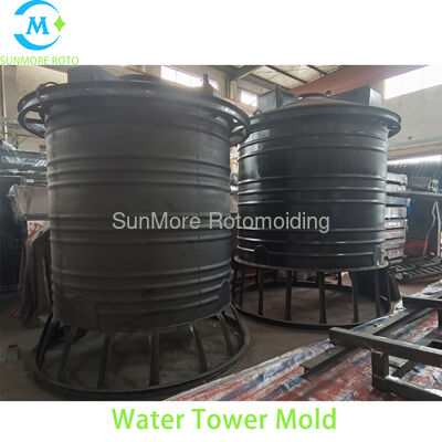 Buy SUNMORE ROTO Custom Thick Welded Steel Rotomolded Vertical Water Tower Mold, Circular Support Frame Rotational Mould For Large LLDPE Plastic Vertical Water Storage Tank Production online manufacture