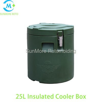 comprar Cubo aislado redondo rotomoldeado personalizado de 25 litros con revestimiento interior de acero inoxidable, admite personalización de patrón en relieve Fabricación en línea