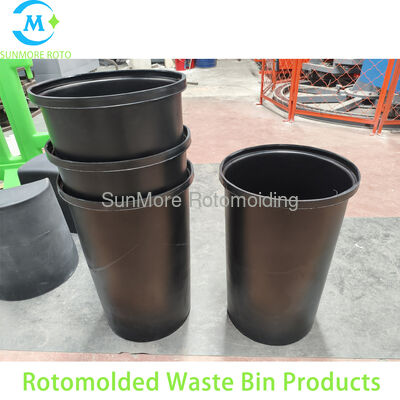 Buy SUNMORE ROTO Custom Rotomolded Plastic Waste Bin, Hollow Rotational Molding Garbage Container Support Custom Color & Embossed Logo online manufacture