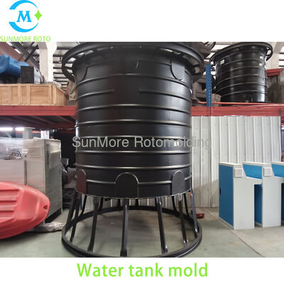 Buy SUNMORE ROTO OEM Custom Cast Steel Vertical Large Water Tower Rotomolding Mould, Hollow Plastic Water Storage Tank Mold With Integral Support Lifting Frame online manufacture