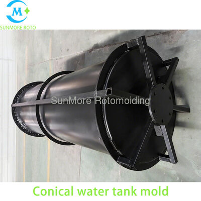 Buy SUNMORE ROTO OEM Custom Cast Steel Conical Water Tank Rotomolding Mould, Vertical Hollow Plastic Conical Storage Tank Mold With Radial Support Lifting Frame & Full Circle Quick Clamps online manufacture