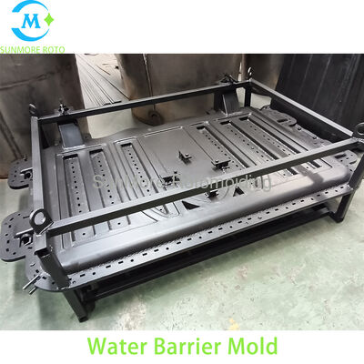 Buy Drawing Custom Hollow Water Filled Traffic Barrier Rotational Iron Mould, Cast Steel Plastic Road Isolation Block Roto Mold online manufacture