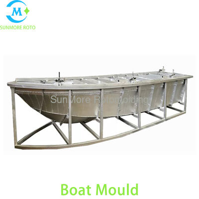 comprar Molde de alumínio para barco de rotomoldagem personalizado SUNMORE ROTO, molde rotacional de liga de alumínio para barco de pesca de plástico trabalhando em máquina de rotomoldagem Fabricação em linha