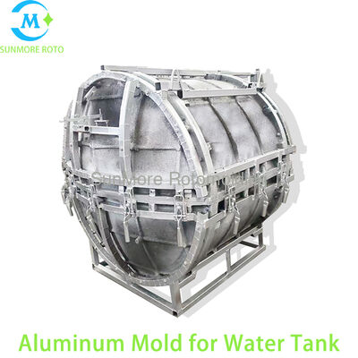 comprar Sunmore roto molde de alumínio para tanque de água, rotomoldagem personalizada, molde rotatório de liga de alumínio para tanque de armazenamento de água horizontal de plástico pe Fabricação em linha