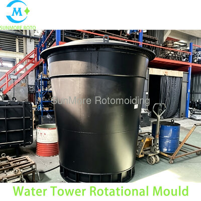 buy SUNMORE ROTO Custom Welded Steel Rotomolding Mold For Plastic Vertical Water Tower, Large Rotational Mould For Rotomolded Water Storage Tank online manufacture