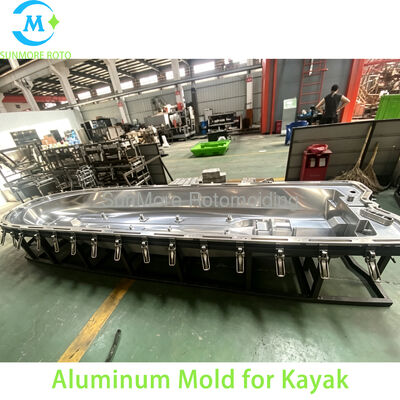comprar Sunmore roto molde rotatório de alumínio fundido para caiaque rotomoldado, ferramenta de moldagem rotatória de canoa de plástico fabricada cnc personalizada Fabricação em linha