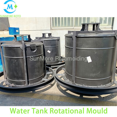 comprar Molde cilíndrico vertical personalizado de rotomoldagem para tanque de água SUNMORE ROTO OEM, molde rotacional de ferro fundido resistente para produção de recipientes de armazenamento de líquidos de plástico Fabricação em linha