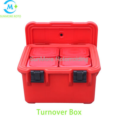buy SUNMORE ROTO Custom Rotomolded Insulated Plastic Turnover Box, Latch Sealed Food Circulation Container For Catering Ingredients & Prepared Meal Transport online manufacture